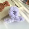 Pinza para el Cabello de Peluche para Mujeres con Poco Volumen de Cabello, Pinza de Lujo Otoño e Invierno para la Parte Trasera de la Cabeza, Pinza de Tiburón para el Cabello, Accesorio para el Cabello, Pinza Mediana para el Cabello