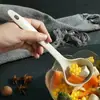Cuchara de Sopa Larga de Fibra de Trigo de Grado Alimenticio Resistente a Altas Temperaturas Estilo Japonés para Uso Doméstico, Cuchara Grande para Sopa y Gachas, Cucharón de Cocina