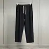 Venda Direta da Fábrica Calças Casuais Masculinas Verão Novo Estilo Estilo Hong Kong Tendência Ins Cor Sólida Moda Soltas Retas Longas