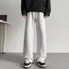 Pantalones Deportivos para Hombre Otoño/Invierno 2026, Pantalones de Pierna Recta con Corte Curvo, Ajuste Holgado de Moda, Tallas Grandes, Estilo Americano Simple, Pantalones Casuales de Moda