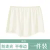 Shorts de seguridad de verano finos y holgados para mujer, anti-exposición, borde que no se enrolla, shorts de seguridad de tres puntos de seda helada, adecuados tanto para usar por dentro como por fuera