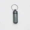 Chaveiro de Liga de Alumínio para Frasco de Remédio Externo Frasco Suspenso Mini Frasco de Remédio à Prova d'Água Frasco de Cartucho Selado para Pílulas/Comprimidos de Primeiros Socorros