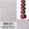 Pegatinas para Uñas con Letras Mayúsculas en Inglés Planas Adhesivas 26 Letras Inglesas Pegatinas para Uñas DIY Decoraciones Dh571