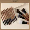 Cangzhou mais vendido conjunto de 14 pincéis de maquiagem, pincel para blush de pelo animal, pincel para pó solto, ferramentas de beleza com cerdas macias, direto da fábrica