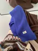 Bufanda de Lana Tejida Hecha a Mano de Color Sólido Estilo Coreano para Mujer, Otoño e Invierno, Versátil, Moderna, Calentador de Cuello Cálido, Fabricante, Transfronterizo
