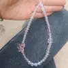 Nuevo cordón para teléfono móvil femenino fresco dulce cadena de cuentas adornos amor lazo cadena para teléfono móvil accesorios decoración de bolso