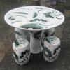 Adornos de Mesa y Silla de Cerámica Pintura China Pintada a Mano Loto Hualien Años Más que Taburete de Mesa de Cerámica Mesa de Té de Ocio para Interior y Exterior