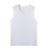 Camiseta de Verano Jx para Hombre sin Costuras de Manga Corta de Seda Helada, Capa Base Ajustada para Adolescentes, Top Delgado de Media Manga con Cuello en V
