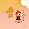 Accesorios de joyería DIY de Super Mario, colgante de aleación de estrella con aceite de dibujos animados de anime, collar, llavero, colgante