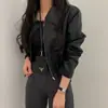Se ha enviado ropa de mujer de comercio exterior, INS temperamento simple guapo versátil chaqueta de cuero para motocicleta Ropa exterior Chaqueta de cuero Bueno