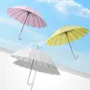 Paraguas de color a juego con 16 varillas, impermeable, con mango largo, de doble uso para sol y lluvia, paraguas automático grande, paraguas de regalo para publicidad, paraguas recto