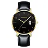 Reloj Minimalista de Cuarzo para Hombre, Indicador de Fecha Correa de Malla Negra Casual de Negocios Luminoso Reloj de Pulsera para Estudiante