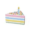 Caja de Dulces Triangular Creativa y Linda con Forma de Pastel para Boda, Caja de Embalaje para Regalo de Cumpleaños y Día del Niño