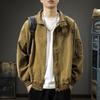 Chaqueta de Trabajo Gruesa con Forro Polar de Invierno para Hombre Marca Trendy Retro Americana Top de Caza Casual Holgado Bordado