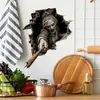 Elementos de terror y suspense con temática de Halloween, pegatinas de pared de zombis, calcomanías autoadhesivas para decoración de sala de estar, recibidor y baño.