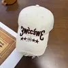 Boné de Baseball Vintage Lavado Estilo Americano para Mulheres, Temporada de Primavera, Circunferência da Cabeça Grande, Boné com Aba Reta Desgastado, Chapéu de Sol Fashion para Mulheres, Faz o Rosto Parecer Menor