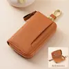 Bolsa para Llaves de Cuero Granulado Personalizada, Bolsa Portátil para Llaves de Coche Montada en la Cintura, Bolsa de Almacenamiento con Hebilla para Llaves del Hogar