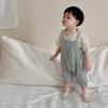 Roupa de Bebê Menino Verão 2025 Macacão de Verão para Bebê Fino Estilo Coreano Roupa Infantil Bolsa Sling de Bebê Roupa Mijão