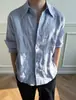 Camisa Casual de Lino 100% de Alta Calidad, Estilo Old Money, Minimalista, Holgada, para el Uso Diario en Verano, de Manga Larga Ultradelgada