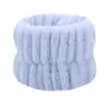 Anillo para el pelo de mujer de moda transfronterizo Banda para el pelo de maquillaje para casa Banda para el pelo semiacabada Felpa linda de color sólido Pulsera de lavado para la muñeca
