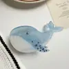 Pinza para el Cabello de Acetato Estilo Francés con Degradado Oceánico, Pinza de Garra de Ballena Linda y Divertida, Pinza de Tiburón Dulce y Genial, Pasador, Accesorio para el Cabello para Mujeres