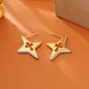 Pendientes de Aro Cruzados Transfronterizos Estilo Europeo y Americano Amazon, Pendientes de Estrella con Diseño Personalizado de Nicho, Joyería Simple y de Alta Gama