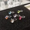 Brillantes Shijia Huazi Clips para Orejas de Resina de Cinco Milímetros Convenientes Accesorios para Orejas de Estrella Sin Perforar Clips para Cartílago Auricular Accesorios para Orejas Huazi