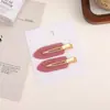 Presilha de cabelo sem costura com glitter fino e colorido para mulheres, presilha lateral de franja estilo novo, acessório de cabelo doce e fofo