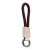 Chaveiro de metal niquelado com argola pequena, acessório de pingente criativo para mochilas, design simples e estiloso