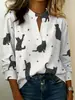 Camisas europeas y americanas nuevas para mujer con estampado, corte holgado, disponibles en Amazon
