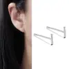 Pendientes de Plata de Ley S999 para Mujer, Pendientes Sencillos y Compactos, Pendientes de Prevención de Perforaciones, Barras para Orejas, Pendientes de Plata Pura