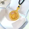 Tienda de Oro Mismo Estilo Amarillo Dios de la Riqueza Caja Gau Colgante Estilo Dinero Antiguo Chino Accesorio de Moda Collar Colgante Amarillo de la Fortuna Venta al por Mayor