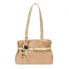 Bolsa de ombro de grande capacidade, estilosa, com design minimalista, vibe retrô e apelo casual. Possui uma alça de couro plissada e uma alça de mão, tornando-a uma bolsa feminina versátil.