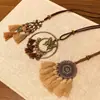 Nuevo Collar de Borlas Mariposa Estilo Chino para Mujer, Largo Estilo Étnico Bohemio, Accesorio Retro de Vacaciones Inspirado en Zen