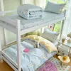 Juego de Tres Piezas de Cama para Dormitorio Estudiantil de Algodón Puro, Funda de Edredón de Algodón para Estudiante Universitario, Juego Completo de Colchón, Sábana Plana y Sábana Ajustable Seis Piezas