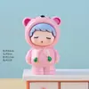 Enfeites de mesa de escritório em casa com urso fofo, desenhos animados de carro, decorações criativas, artesanatos de resina fofos