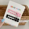 Pasador de Metal para Gotas de Aceite con Puntos de Colores para Mujer, Pinza de Pato Ondulada Dulce y Linda, Pinza de Pico de Pato sin Marcas para Flequillo de Chica Dulce y Cool, Maquillaje