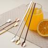 Cuchara Cuadrada de Acero Inoxidable 304 Pala para Postre Cuchara para Revolver Café Mango Largo Cuchara para Hielo Cuchara Pequeña Dorada Cuchara para Miel