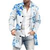 Comercio Exterior Otoño e Invierno Nuevo Abrigo de Lana Estampado Retro de Cuello Alto para Hombre Abrigo Casual para Hombre