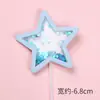 Decoração de Bolo Lua Estrela com Lantejoulas Multicamadas Plug-in Cartão Nuvem Fada Rosa Decoração de Mesa de Sobremesas