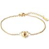 Amor Europeu e Americano Transfronteiriço 9MM Aço Inoxidável 26 Letras Inglesas Pulseira Aço Titânio Simples Coração de Pêssego Pulseira Feminina Atacado