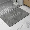 Tapete de Chão Simples e de Alta Qualidade em Mármore e Terra de Diatomáceas para Banheiro de Casa, Antiderrapante, Absorvente de Água, Resistente à Sujeira, Tapete de Fácil Cuidado para Entrada