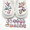 Zapatos de unicornio hebilla de zapato de flor zapatos de goma blanda pvc hebilla de zapato de flor zapatos con agujero hebilla decorativa croc