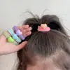 Anillo de Toalla de Color Caramelo para Niños, Diadema con Bola de Cola de Melocotón para Niñas, Anillo para el Cabello para Niñas Pequeñas, Paquete de 5