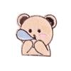 Parche adhesivo bordado, etiqueta de dibujos animados de animales, oso, accesorios para prendas, original, autoadhesivo, una pieza, envío gratis, adhesivo de tela bordado