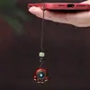 Llavero con cadena para teléfono móvil, tallado en palisandro, creativo, de sándalo verde, con forma de garra de gatito, para manualidades de madera, colgante para bolso, joyería