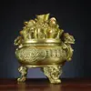 Yang Tong Ji Cuenco Tesoro de Cobre Cuenco Tesoro Yuanbao Sapo Dorado Ruyi Cuenco Tesoro de Dinero