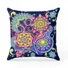 Funda de Almohada Cuadrada Mandala Tótem para Dormitorio Sala de Estar Respaldo de Sofá Funda para Almohada de Siesta (Núcleo No Incluido)