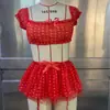 Lingerie sexy europeia e americana, lingerie sexy para uma noite longa, conjunto sexy transparente para momentos de paixão, novo estilo sexy de bolinhas para o verão.