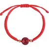 Pulsera Roja Ajustable Li Ping an con Alto Contenido de Arena Dorada Púrpura para el Año del Caballo, Producto Terminado de Pulsera Roja con Nudo Vajra Femenino
